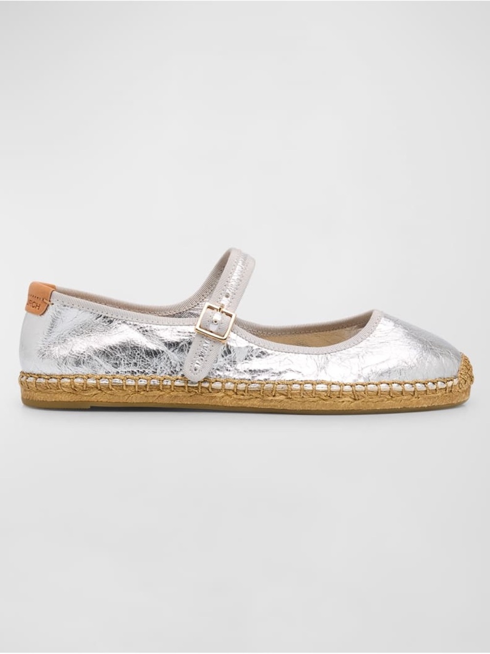 Tory Burch Metallic Silver Mary Jane Espadrille Sz 6